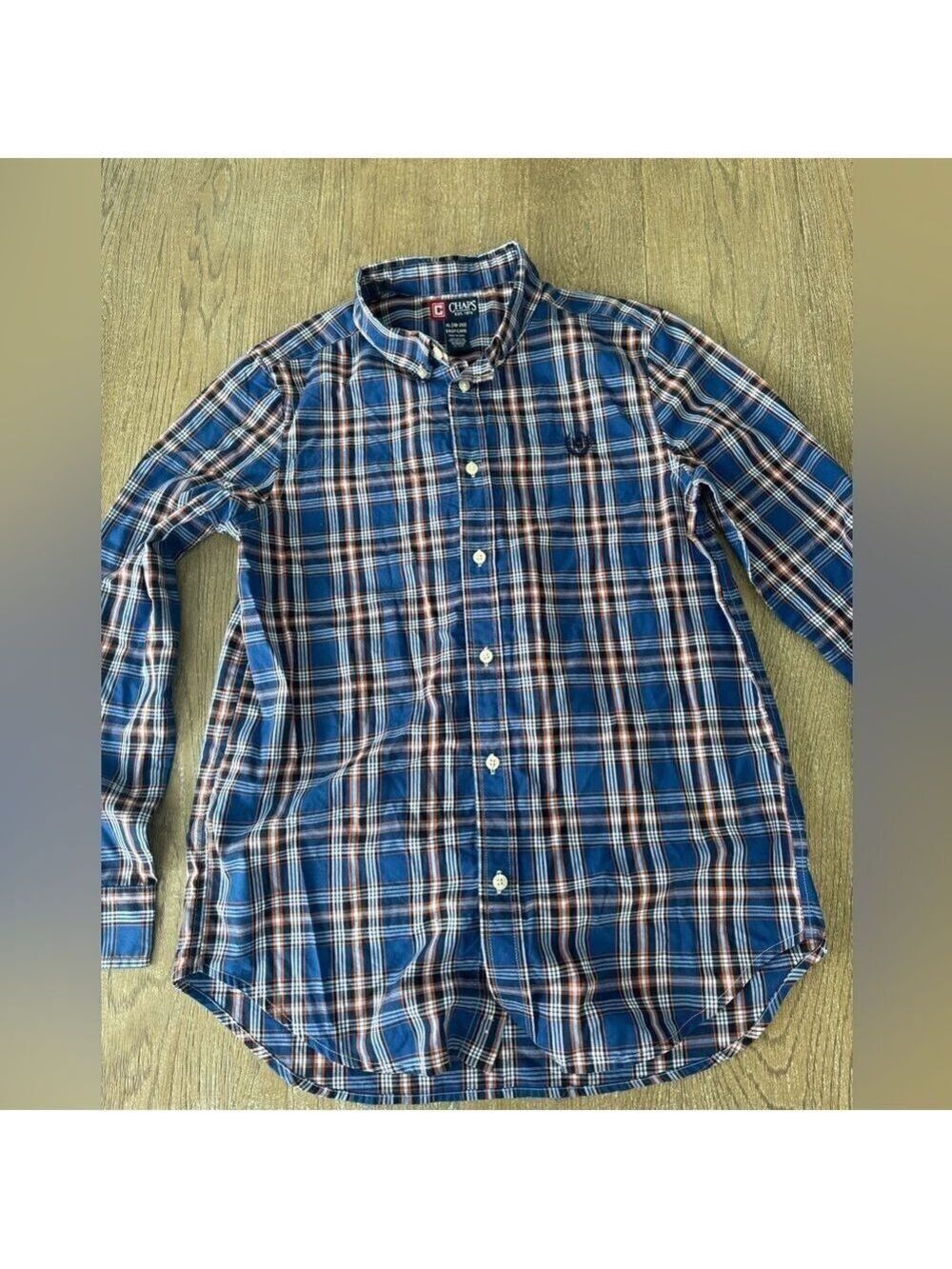 Chaps Plaid boys button down shirt